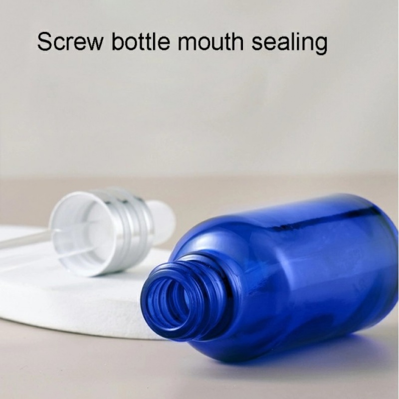 Blue Glass Refined Oil Bottle Glass