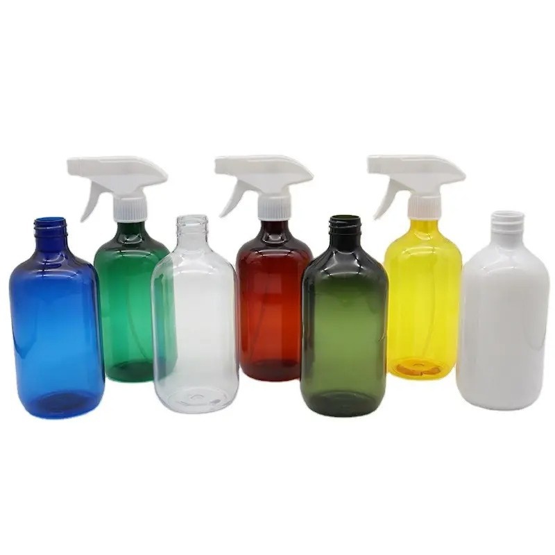 500ml Boston Amber PCR Plastic Spray Bottle