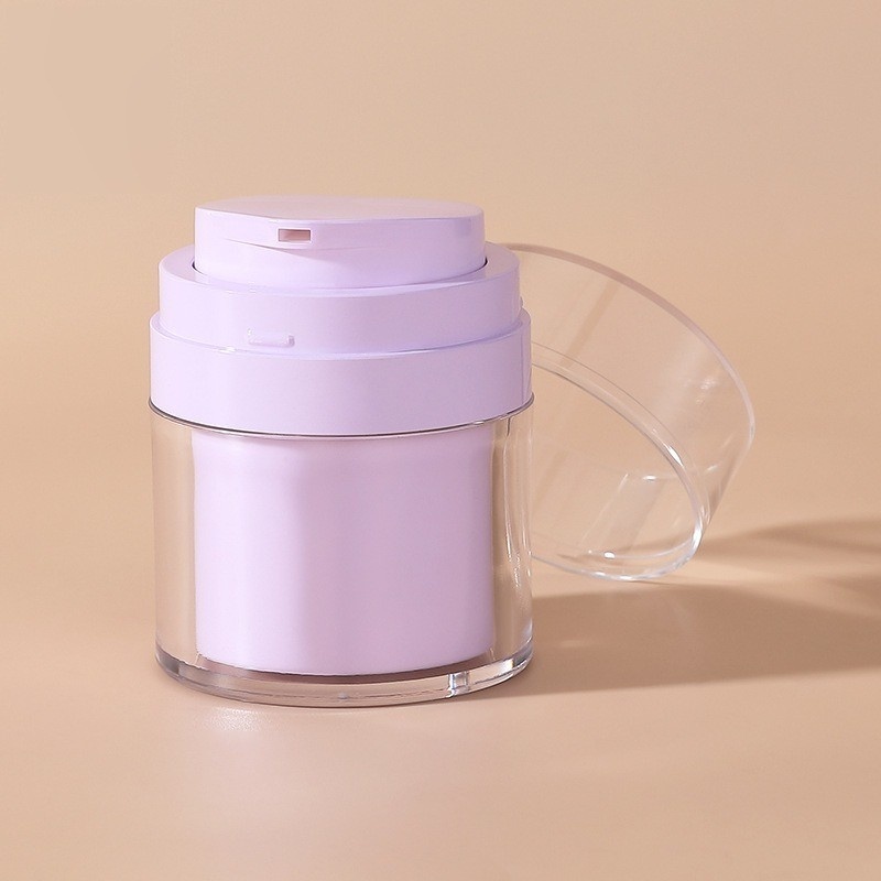 Customized 15/30/50/100ml PP Plastic Push-Type Duckbill Vacuum Cream Bottle Cosmetics Lotion Container