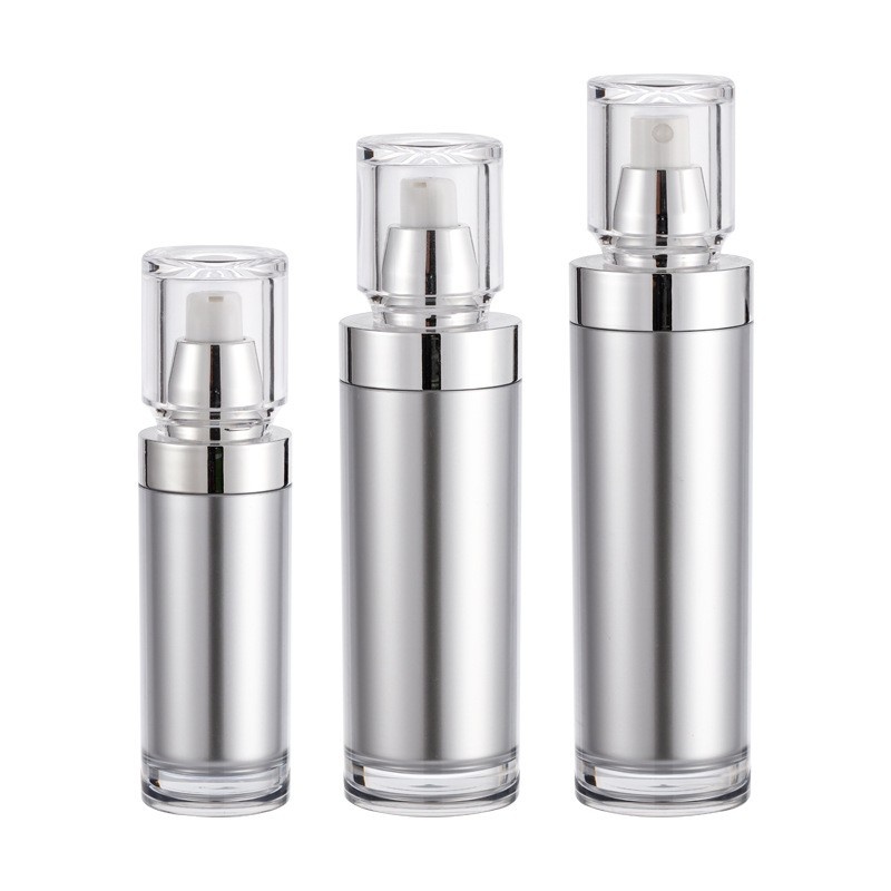 PETG 100ml spray bottle, silver lotion bottle, pearl white face cream bottle, 50g cream bottle