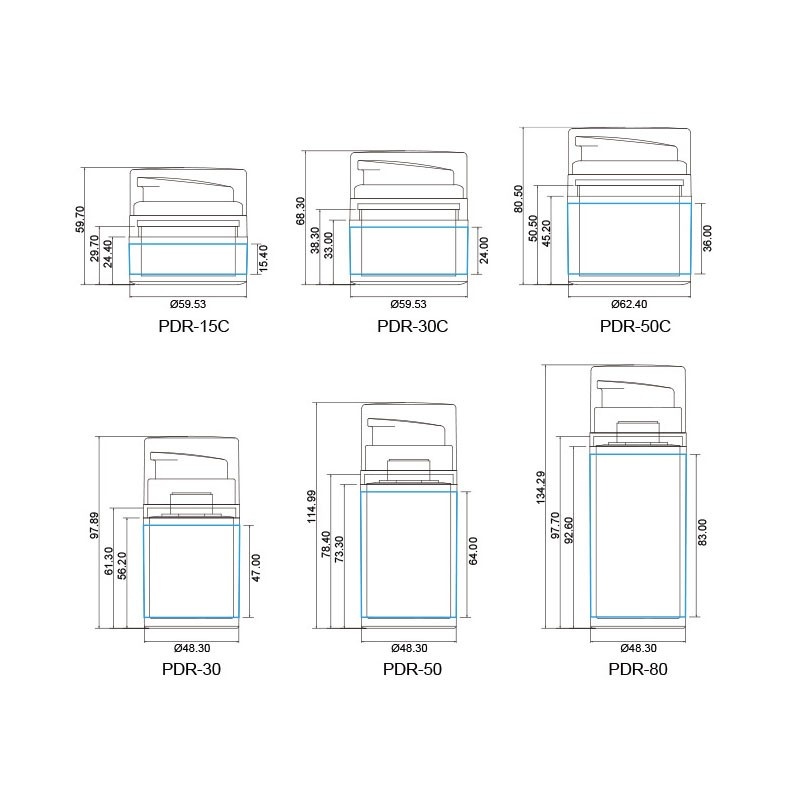 New acrylic airelss jars for creams and lotions (30ml & 50ml) - cosmetic bottles