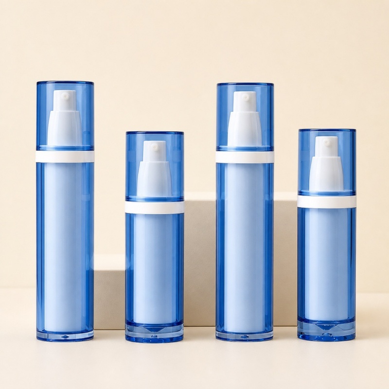 High Quality Cosmetic Airless Bottle 30ml 50ml Acrylic Vacuum Bottle With Color for Sunscreen Lotion Cream Packing