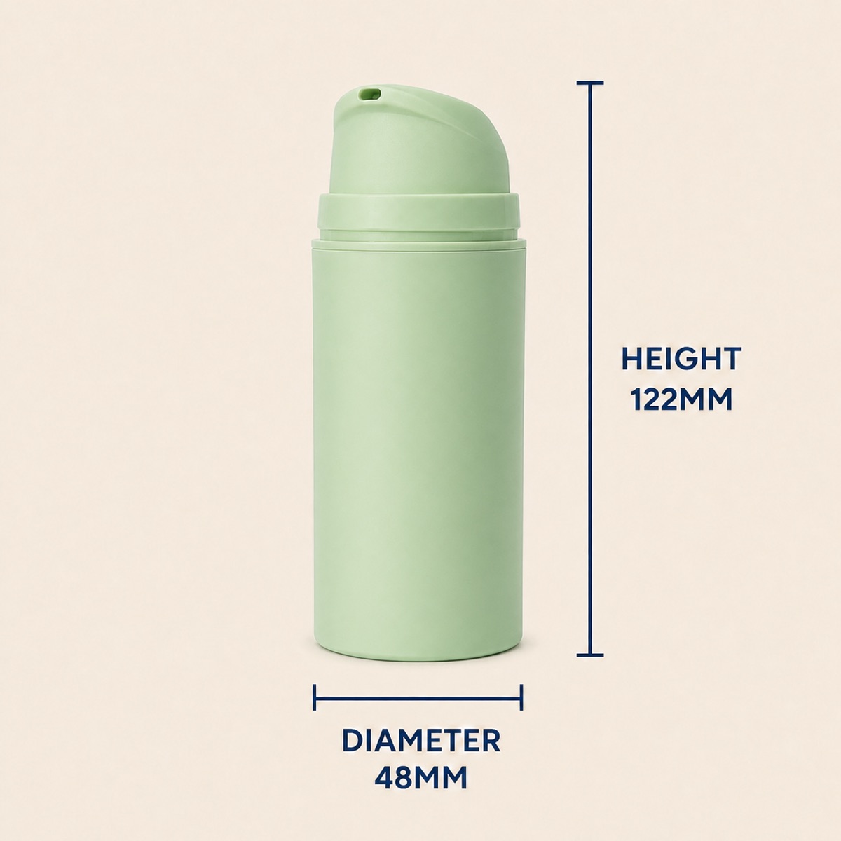 Eco-friendly 15ml 30ml 50ml White PP Plastic Airless Pump Bottle Easy Open End for Serum Lotion Cosmetic Plastic Bottles