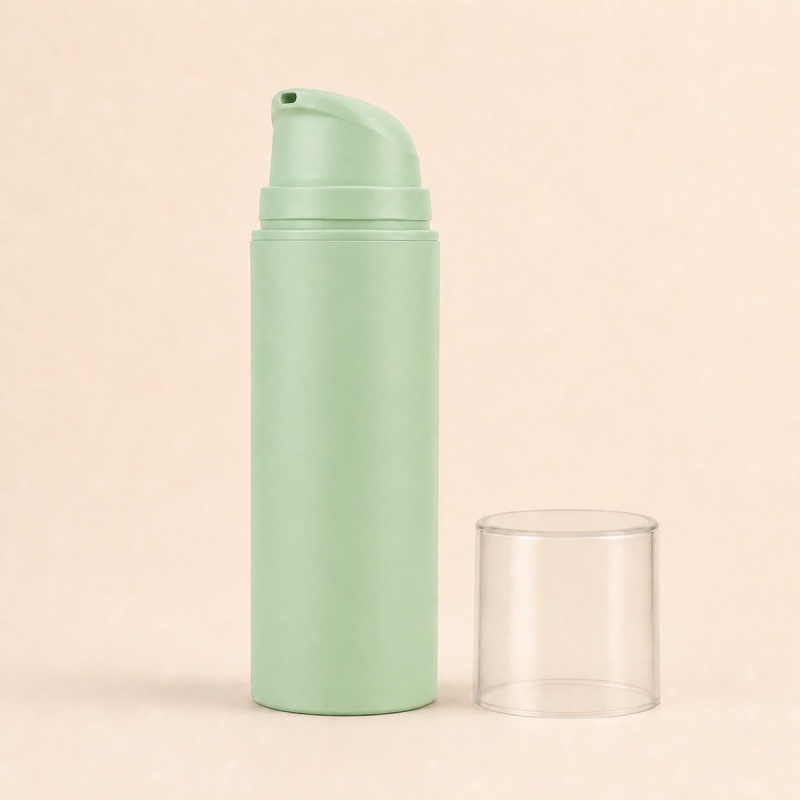Eco-friendly 15ml 30ml 50ml White PP Plastic Airless Pump Bottle Easy Open End for Serum Lotion Cosmetic Plastic Bottles