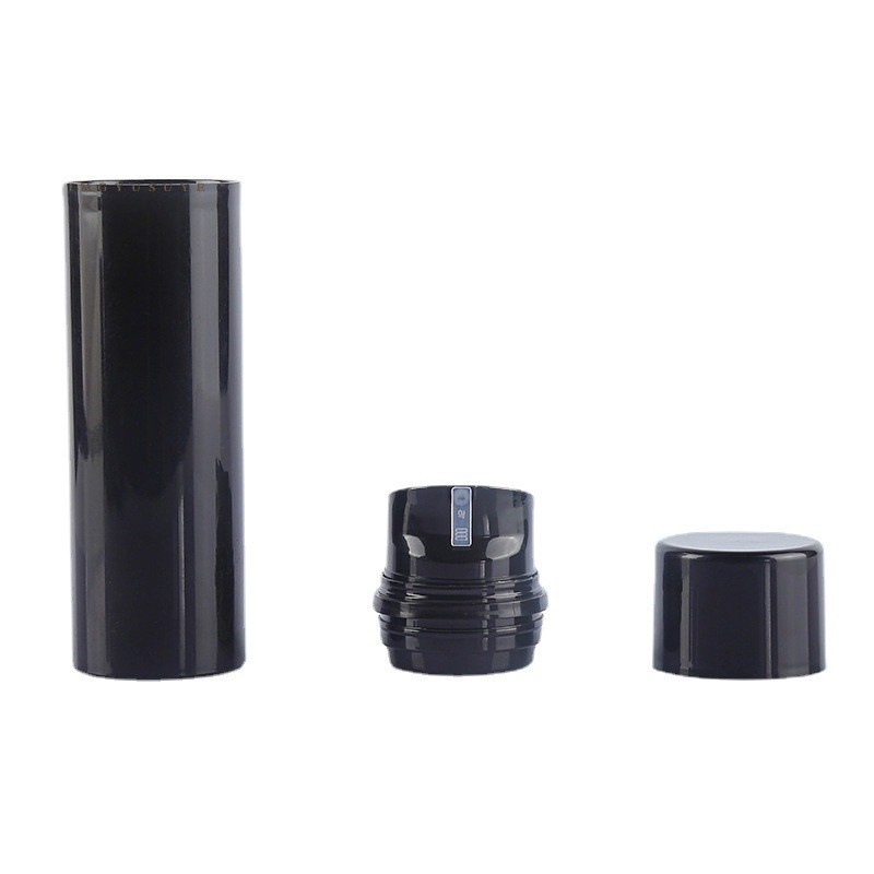 Hot-selling black chubby PP airless bottle, multi-size essence pump bottle, lotion dispensing bottle