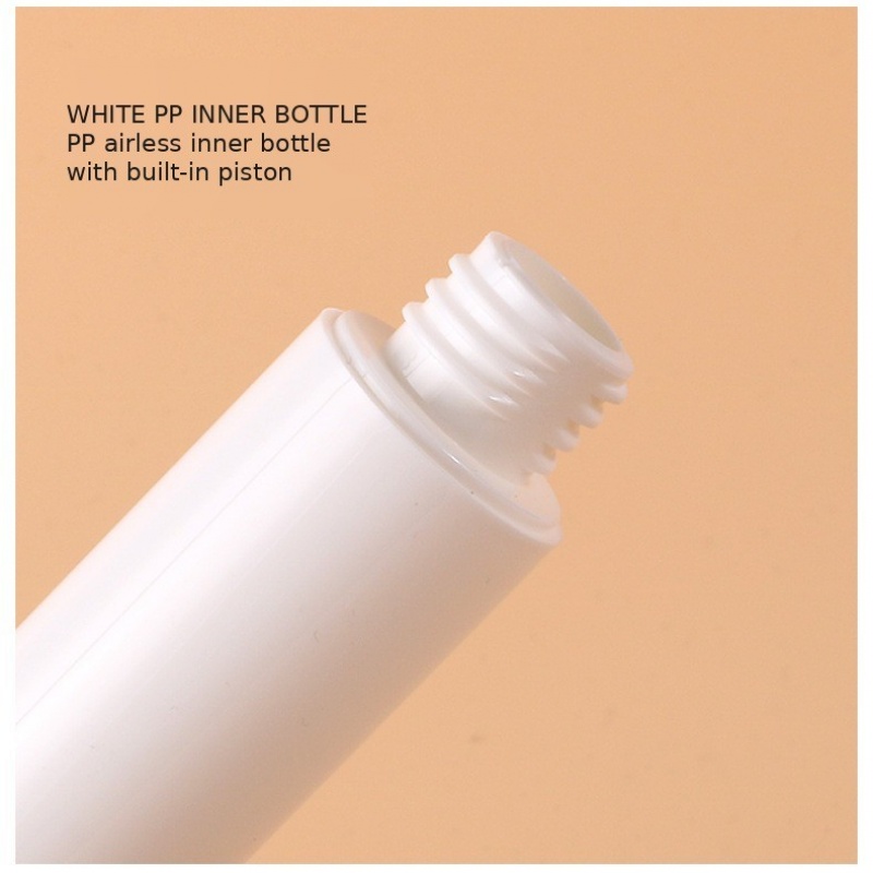 Custom 15ml 30ml 50ml White Black Twist Plastic Serum Packaging Container Acrylic Lotion Bottle with Cosmetic Airless Pump