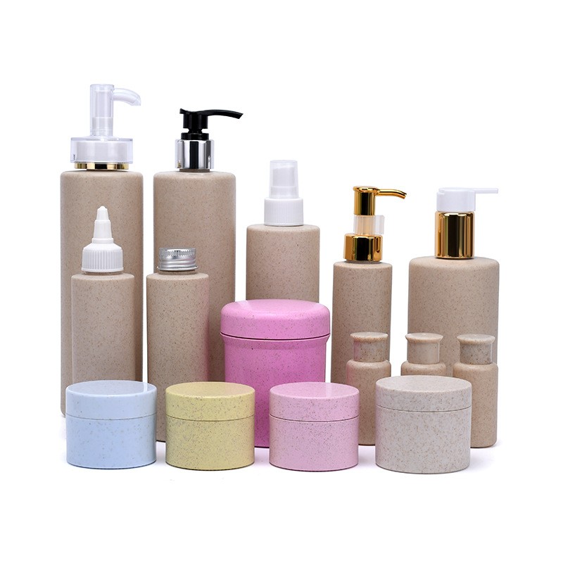 Degradable Wheat Straw Washing Bottle 100ml250ml500ml Cosmetic Skin Care Pressing Lotion Bottle