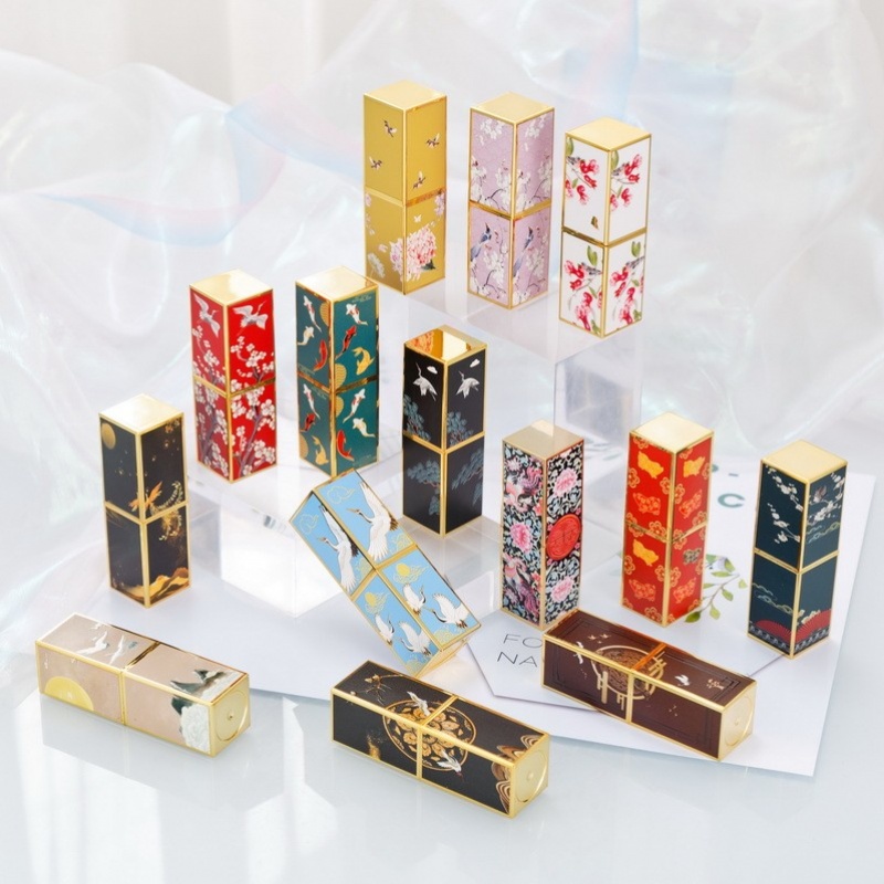 Hot-selling empty lipstick tubes in various sizes square and round lipstick tubes