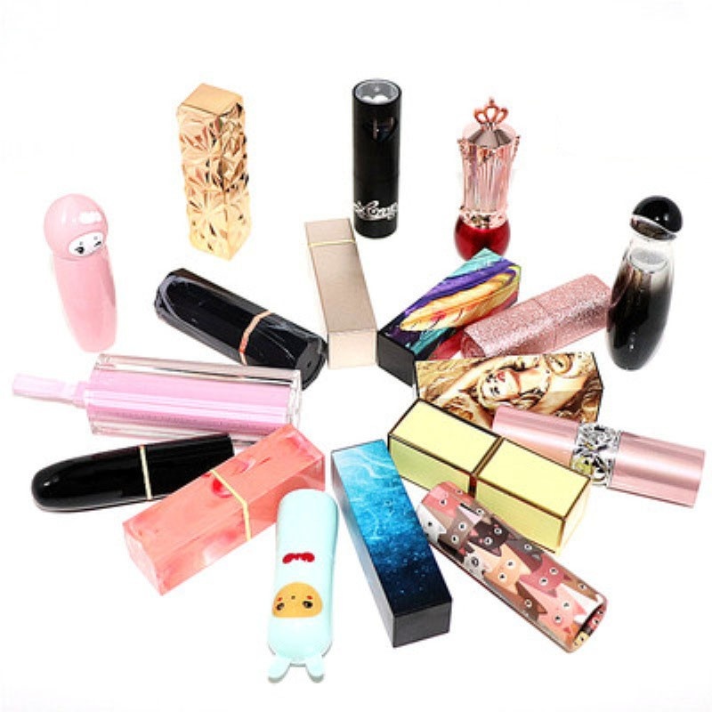 Hot-selling empty lipstick tubes in various sizes square and round lipstick tubes