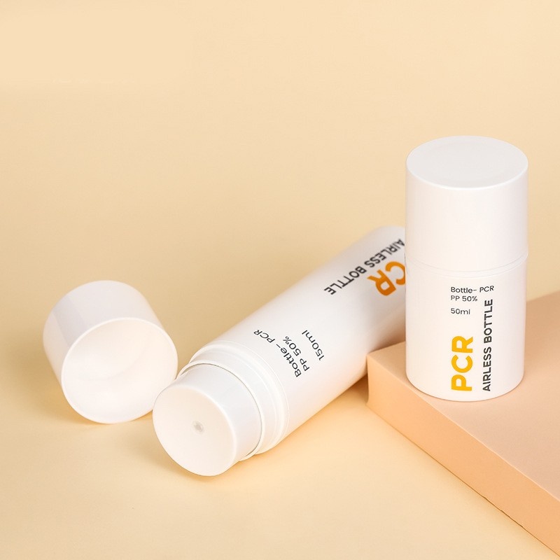 Customized Environment-Friendly Pcr100ml Vacuum Bottle 200ml Vacuum Extrusion Emulsion Bottle 50ml Dispenser Bottle