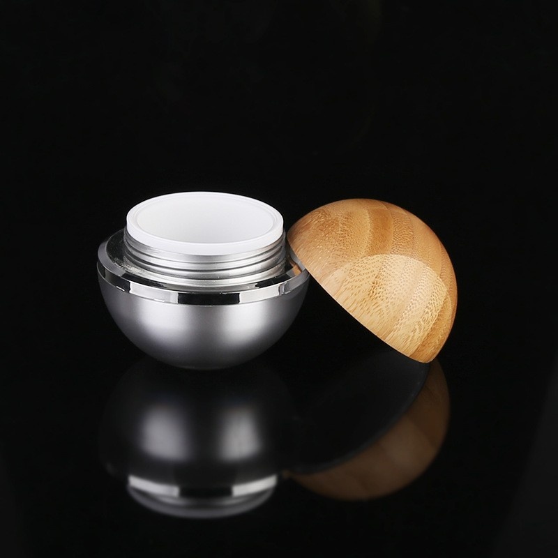 50g Bamboo Acrylic Spherical Cream Bottle Round Cream Lotion Bottle Eye Cream Eyeshadow Cream Box