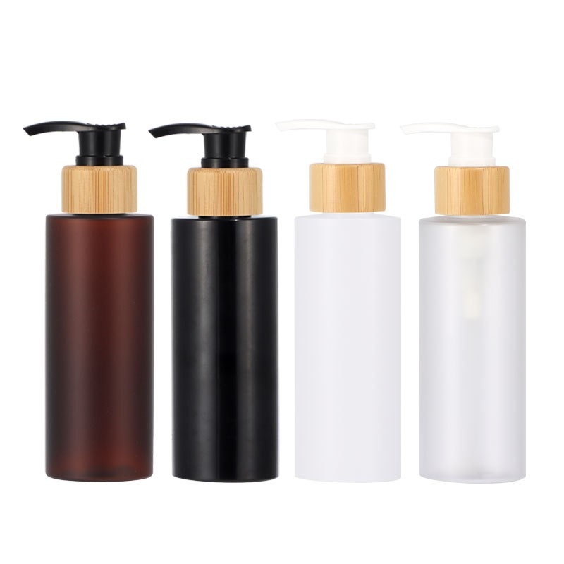 Stock Bamboo Pressing Bottle 100ml Small Bottle Skin Care Lotion Bottle Cosmetic Packaging Material 200ml Wash Bottle