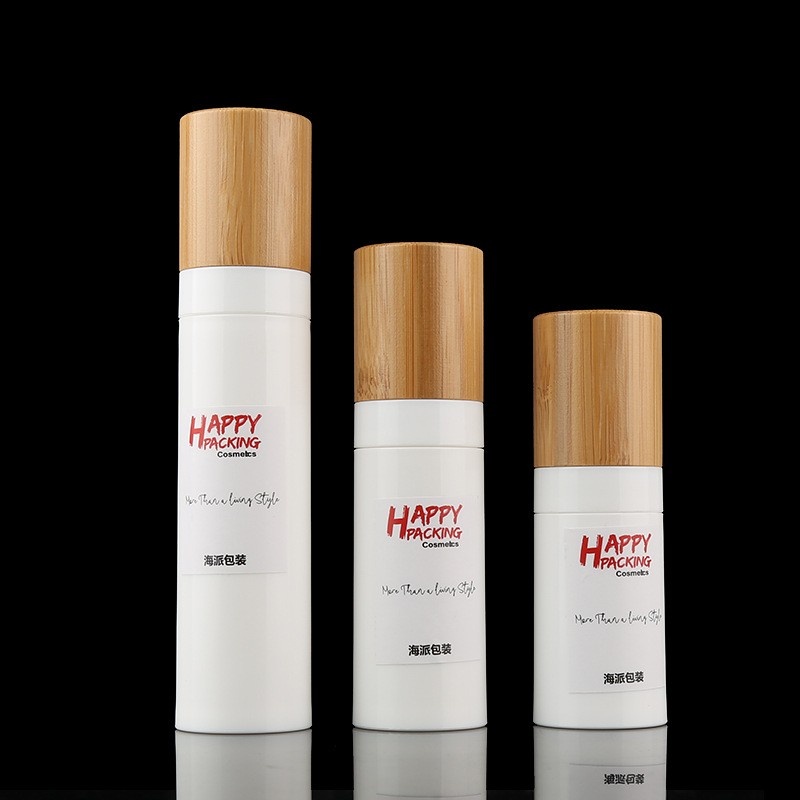 20ml 30ml 40ml 50ml Bamboo Pp Vacuum Bottle Essence Bottle Emulsion Bottle Packaging Material