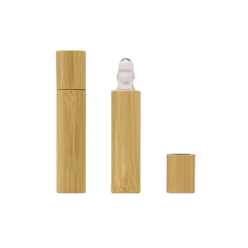 Bamboo Ball Bottle 1ml 3ml5ml10ml Bamboo Bead Bottle Bamboo Lid Fine Oil Bottle Dispenser Bottle Bamboo Bottle