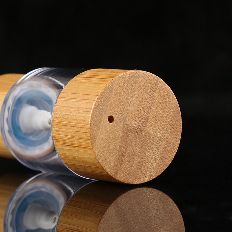 Skincare Packaging 15ml_30ml_50ml Bamboo As Vacuum Bottle Emulsion Bottle Foundation Dispenser Bottle