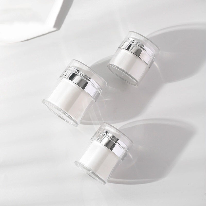 PP double-walled vacuum cream bottle, 15g, 30g, 50g, cosmetic pump bottle, empty face cream bottle.