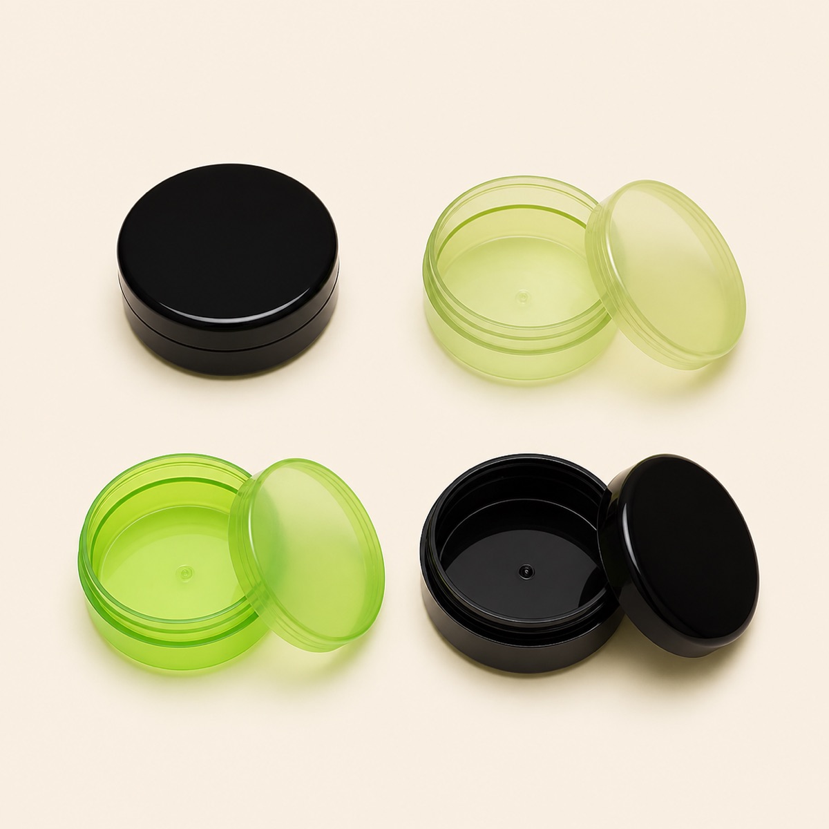 300g Green Straight Round Plastic Packing Jar Cosmetic Cream Aloe Vera Gel Empty Mask Jar