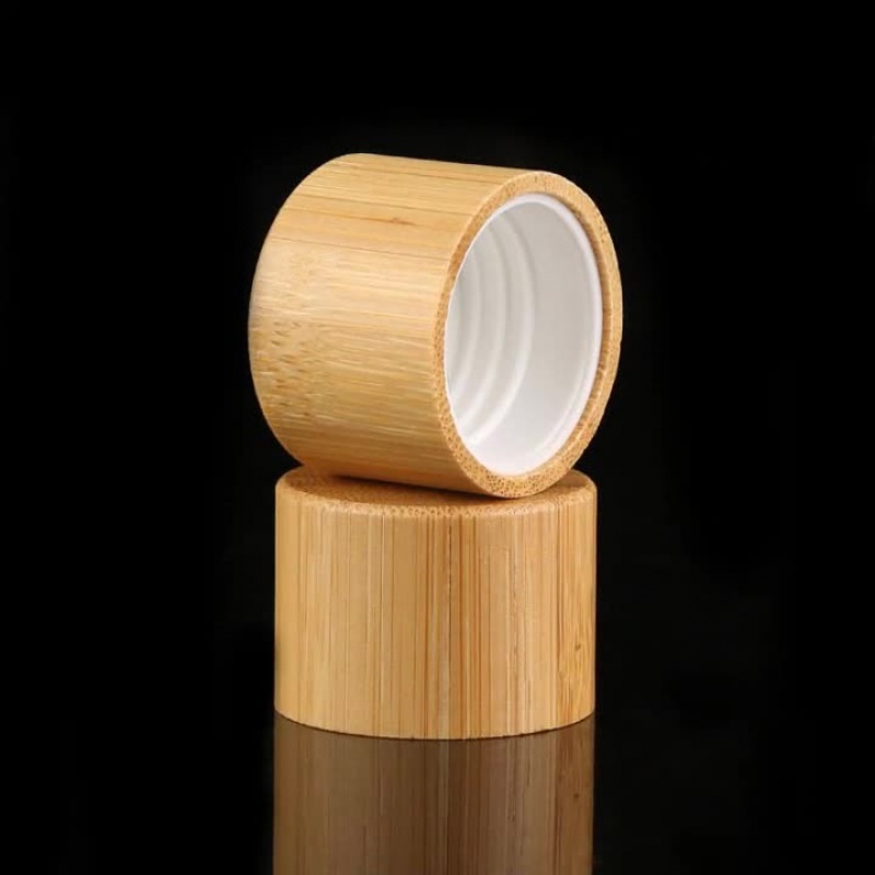 Skin Care Product Package 24_410 Package Bamboo Thread Flat Cap 24 Caliber Screw Cap Shampoo Shower Gel Bottle Cap