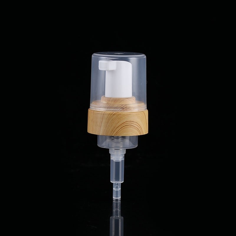 42_410 Water Transfer Wood Grain Press Foam Pump Head Face Wash Body Wash Pump Head 42 Teeth Mousse Foam Pump