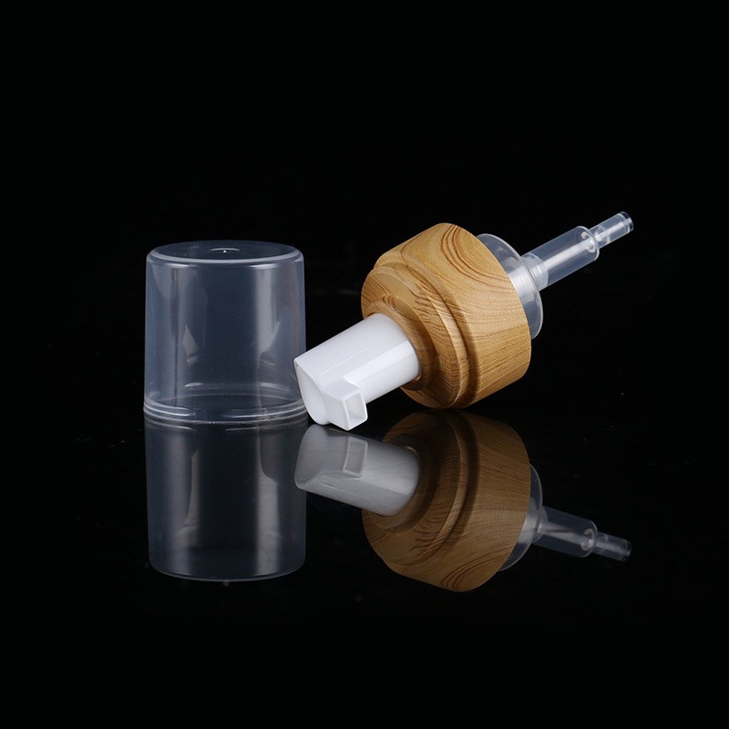 42_410 Water Transfer Wood Grain Press Foam Pump Head Face Wash Body Wash Pump Head 42 Teeth Mousse Foam Pump