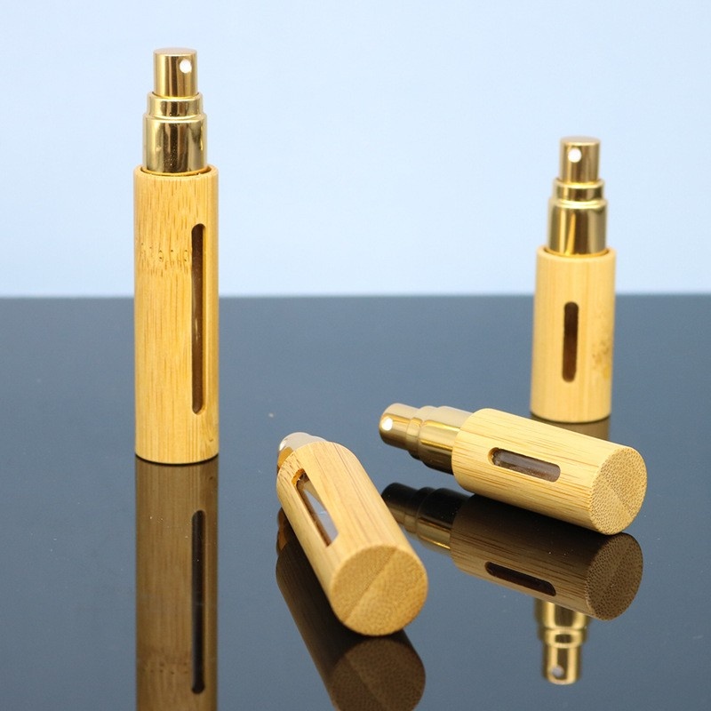 Bamboo Wood 5ml10ml Spray Bottle Perfume Bottle Essential Oil Bottle Bamboo Natural Bamboo Perfume Bottle