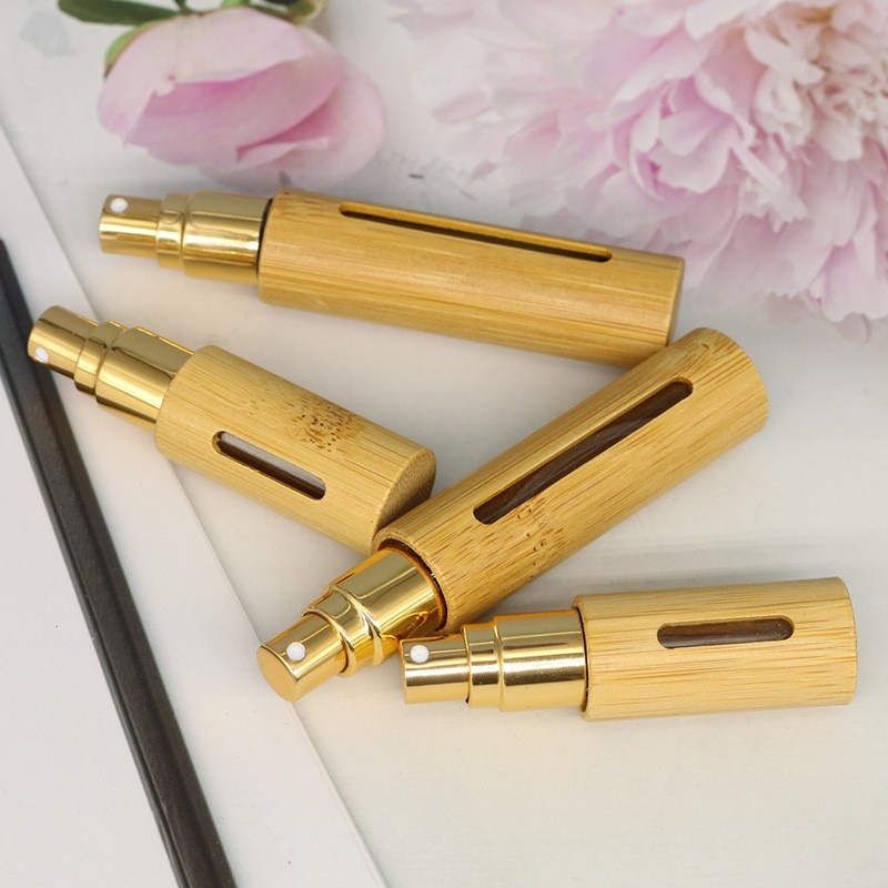 Bamboo Wood 5ml10ml Spray Bottle Perfume Bottle Essential Oil Bottle Bamboo Natural Bamboo Perfume Bottle