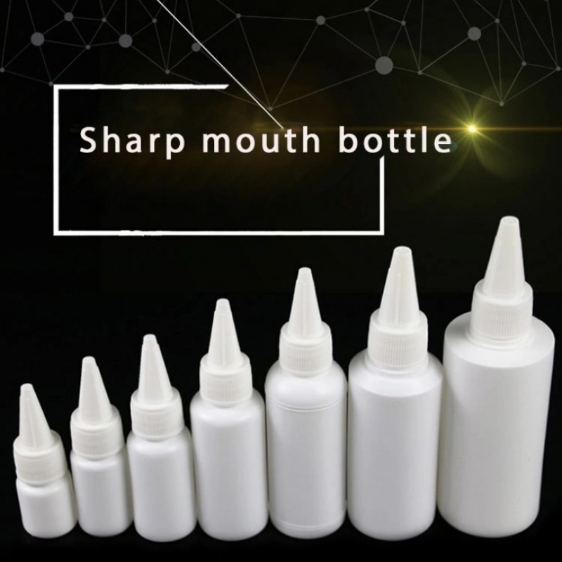 5/10/20/30ml opaque white pointed-nose bottle, plastic dispensing bottle, pigment and glue bottle.