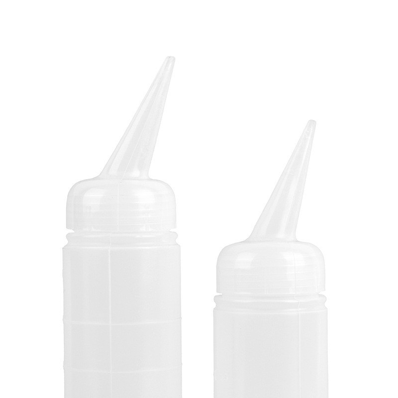 Factory wholesale graduated slanted spout shampoo bottles, beauty and hair care bottles, plastic dry cleaning bottles