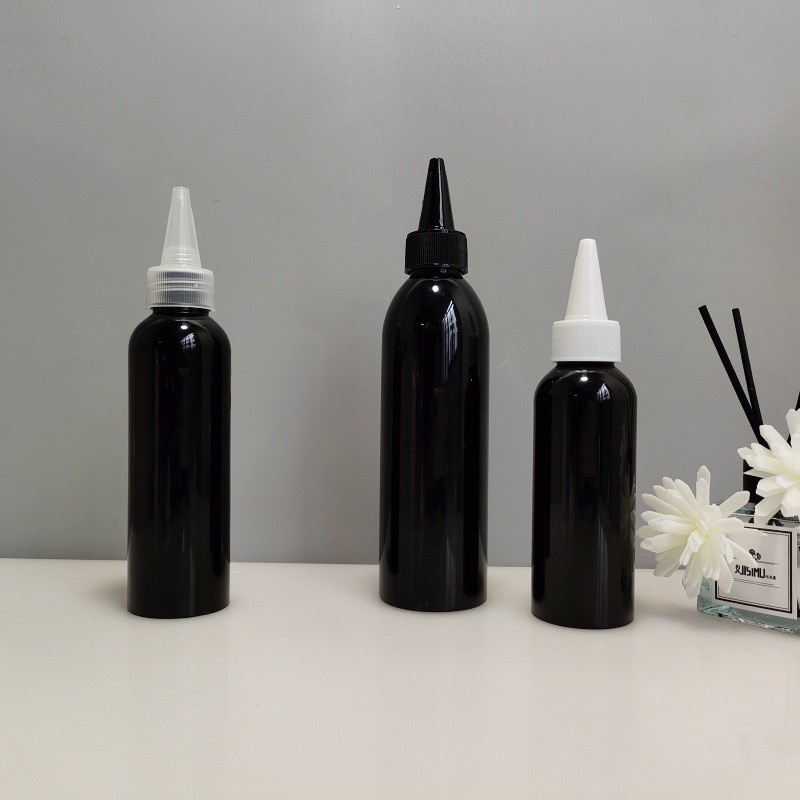 PET 100ml/500ml transparent bottles, pointed spout squeeze bottles