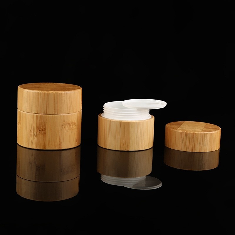 Skincare Packaging Bottle 10g Bamboo Cream Cream Bottle Pp Cream Jar Full Package Bamboo Cream Lotion Bottle Set
