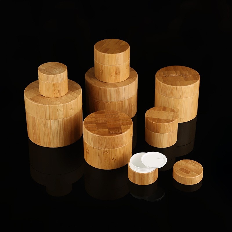 Skincare Packaging Bottle 10g Bamboo Cream Cream Bottle Pp Cream Jar Full Package Bamboo Cream Lotion Bottle Set
