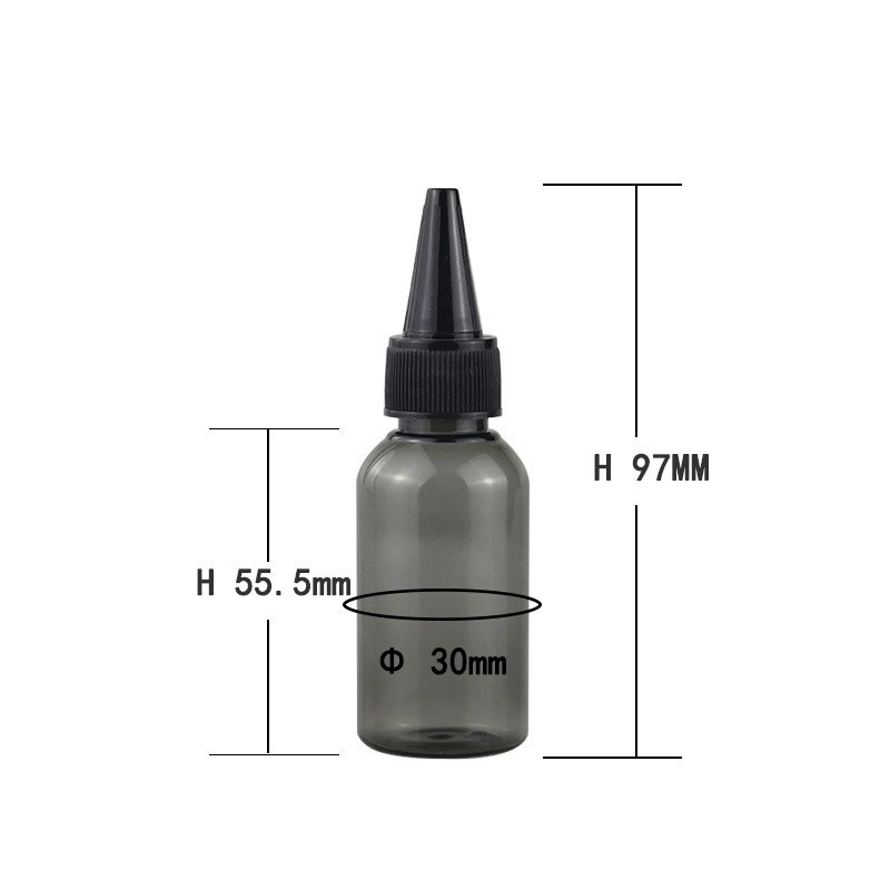 Pet Black Transparent Plastic Small Squeeze Bottles
