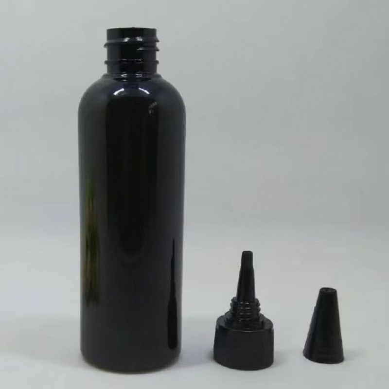 Pet Black Transparent Plastic Small Squeeze Bottles
