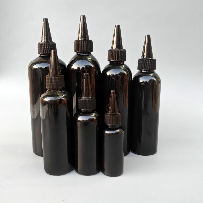 Pet Black Transparent Plastic Small Squeeze Bottles