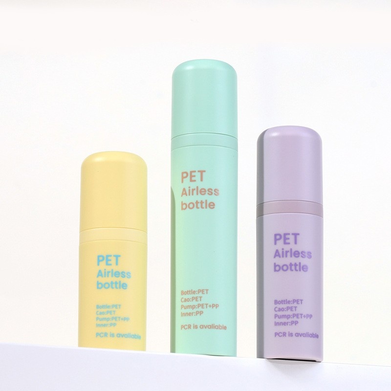 Customized Plastic Pcr Vacuum Emulsion Bottle Pressing Essence Eye Cream Sub-Bottle Cosmetic Environmental Packaging Materials