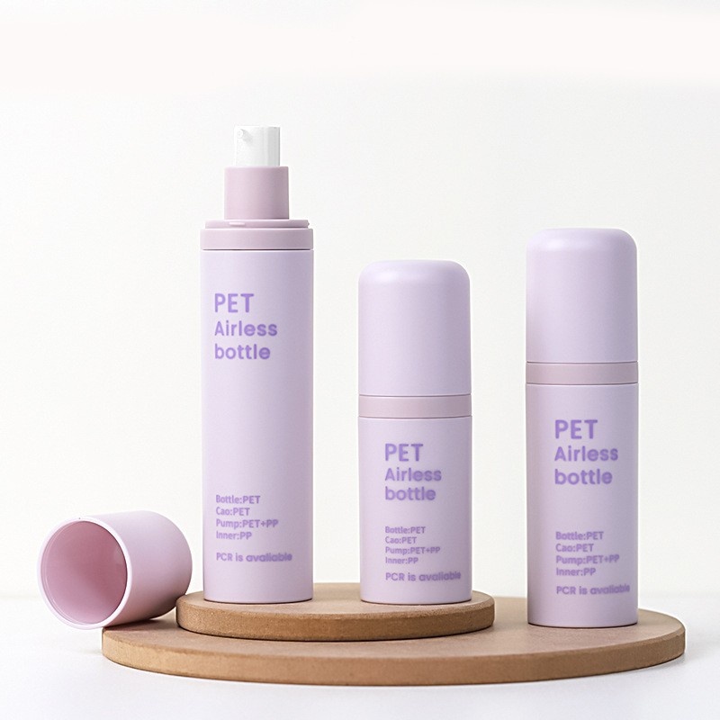 Customized Plastic Pcr Vacuum Emulsion Bottle Pressing Essence Eye Cream Sub-Bottle Cosmetic Environmental Packaging Materials