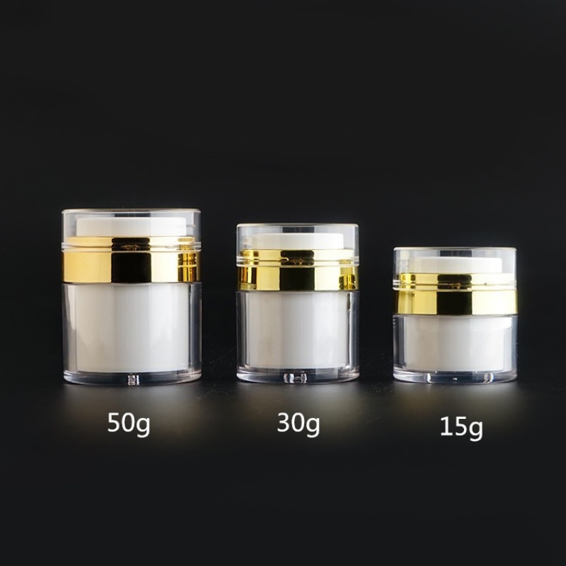 PCR material cosmetics bottle circular press vacuum bottle 30g50g central discharge vacuum lock fresh bottle
