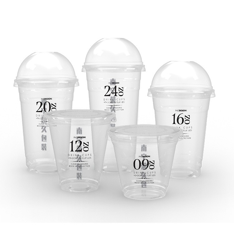 Biodegradable PLA Compostable Cold Drink Cups with Lids