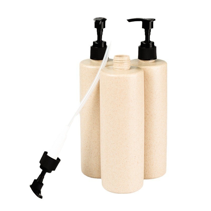 Body Wash Lotion Bottle 450ml500ml Wheat Straw Degradable Cosmetic Packaging Material Bottle