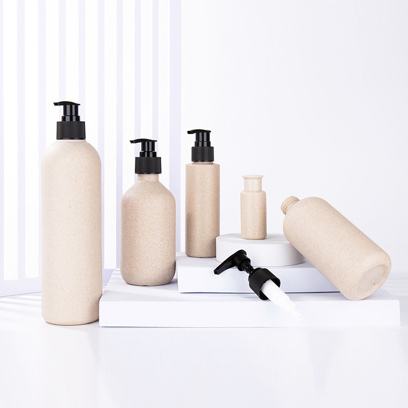 Body Wash Lotion Bottle 450ml500ml Wheat Straw Degradable Cosmetic Packaging Material Bottle