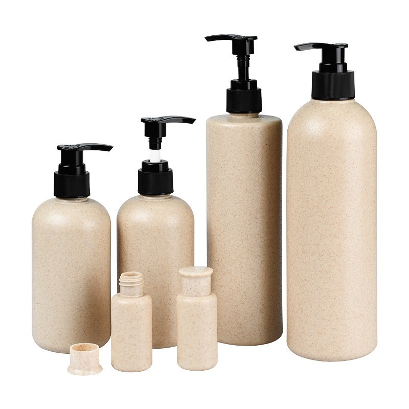 Body Wash Lotion Bottle 450ml500ml Wheat Straw Degradable Cosmetic Packaging Material Bottle