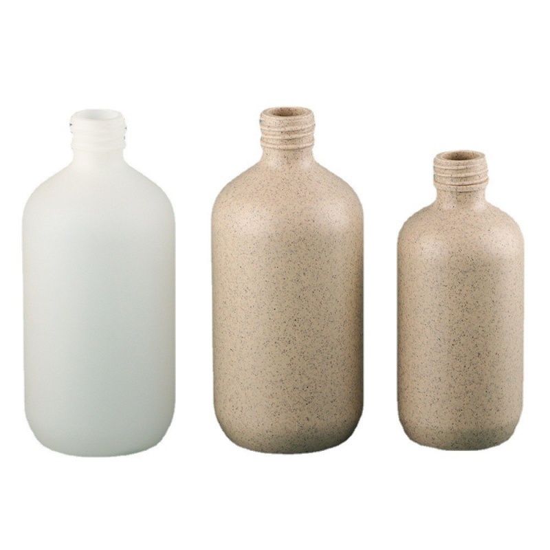 Degradable And Environmentally Friendly Wheat Straw Plus Hdpe Plastic Bottle Can Be Customized