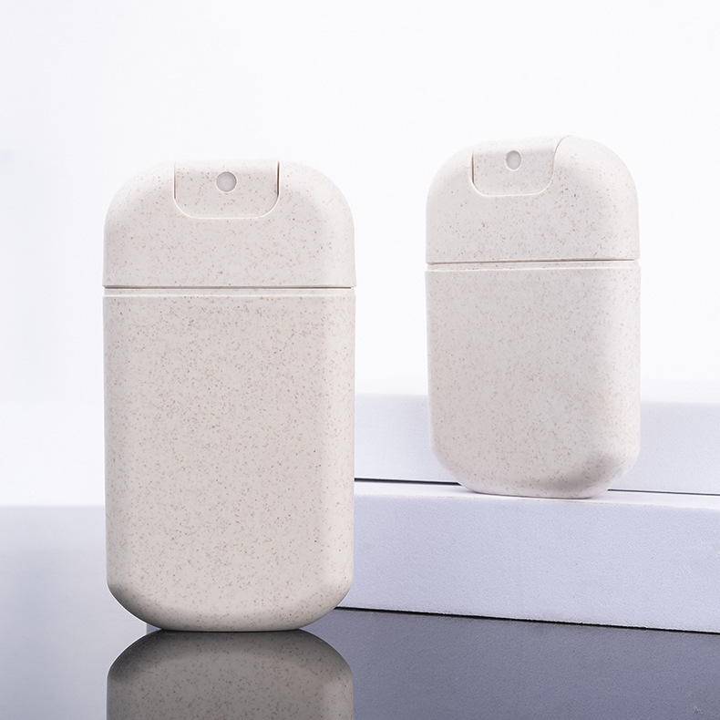 Manufacturer Wheat Straw Plastic Card Spray Bottle Fine Mist Water Perfume Bottle Repeated Filling 20ml30ml Portable
