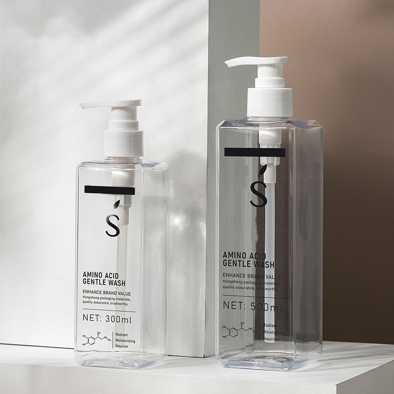 Jo Malone square plastic bottles (PET, 500ml/300ml) - hand sanitizer/pump bottle, shampoo/body wash bottle.