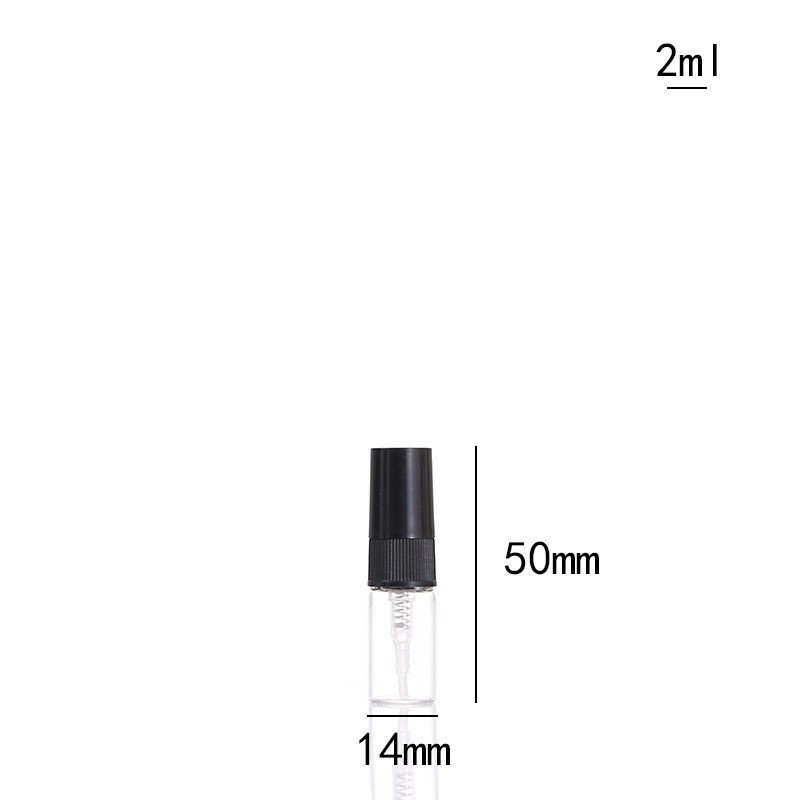 Factory direct supply of 2ml, 3ml, 5ml, and 10ml perfume samples in glass spray bottles.