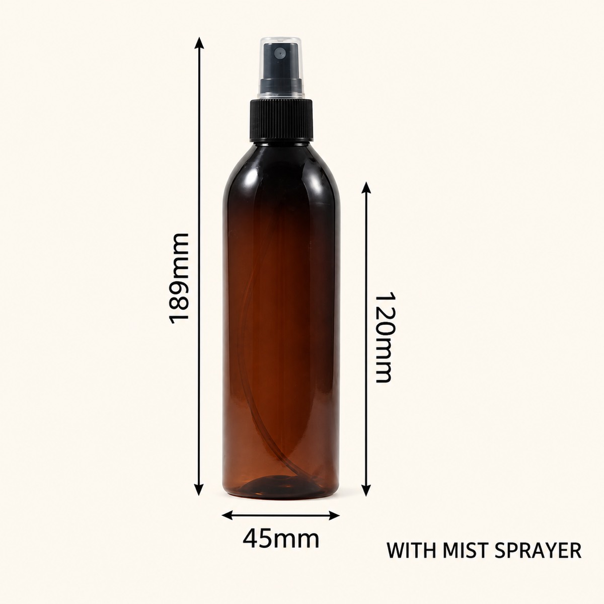 100ml 120ml 150ml 200ml 250ml 300ml White Black Amber PET Spray Bottle for Hair Salon Cleaning Fine Trigger