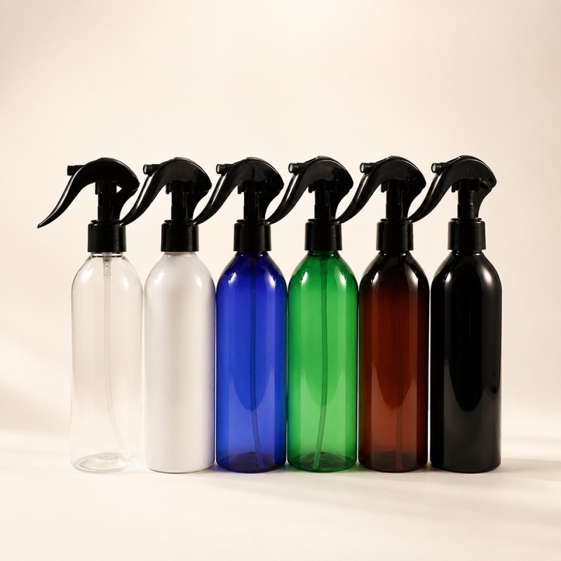 100ml 120ml 150ml 200ml 250ml 300ml White Black Amber PET Spray Bottle for Hair Salon Cleaning Fine Trigger