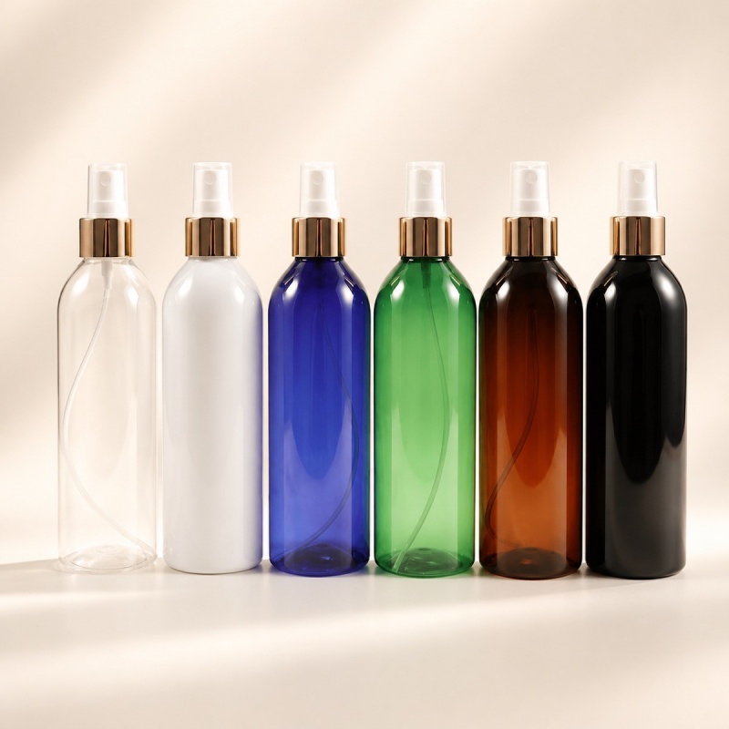 100ml 120ml 150ml 200ml 250ml 300ml White Black Amber PET Spray Bottle for Hair Salon Cleaning Fine Trigger
