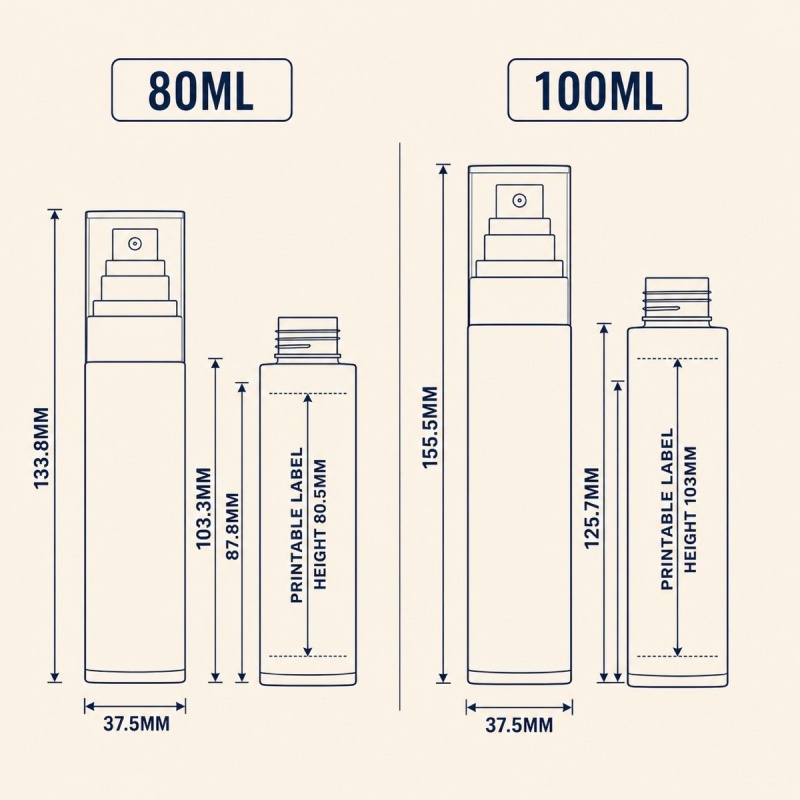High Quality Reusable Eco-friendly 30ml 50ml 100ml 120ml Cylindrical PET Toner Pump Spray Bottle Fine Mist