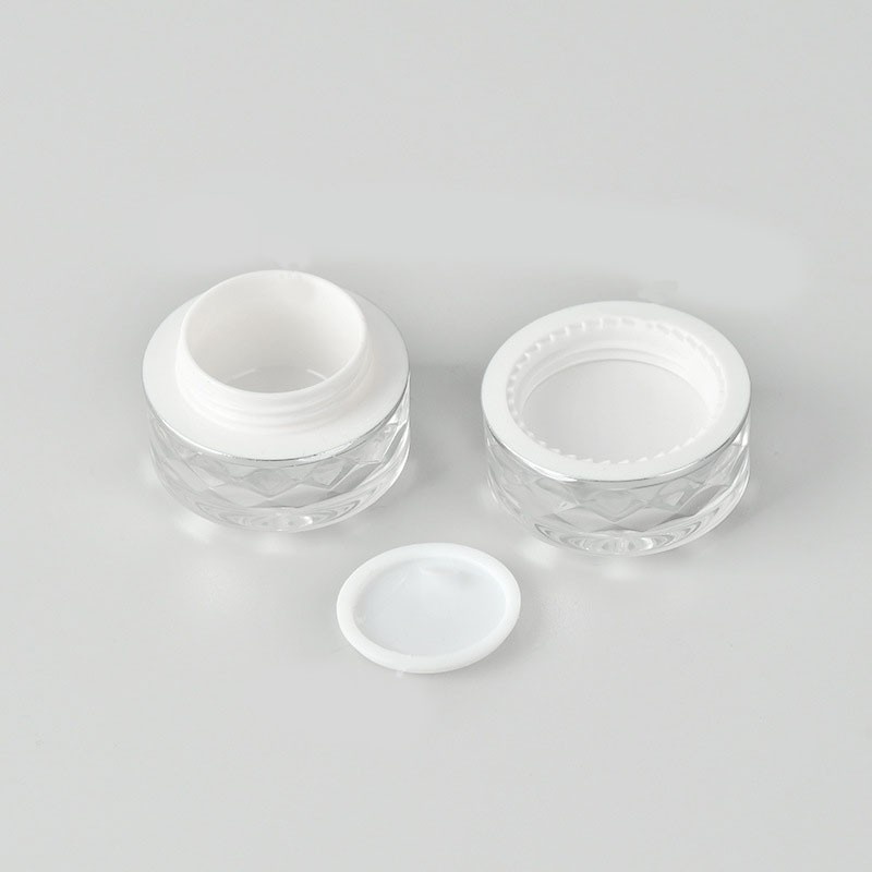 5g Acrylic Cream Jar, Double-Layer Lotion Jar, Premium Essence Trial Pack Jar (Chrysanthemum Bottle with Inner Lid)